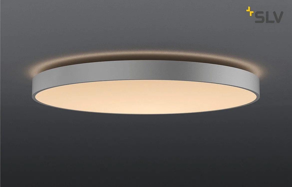 SLV LED Wall and Ceiling luminaire MEDO 90 CW CORONA DALI, Ø 90cm, 78W 3000/4000K 105°, gray SLV LED Wall and Ceiling luminaire MEDO 90 CW CORONA DALI, Ø 90cm, 78W 3000/4000K 105°, gray