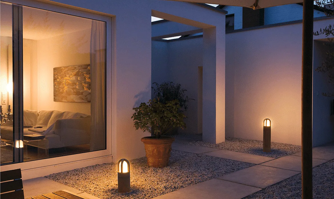 SLV Luminaria de pie para exteriores RUSTY® CONE 40 pequeño, redondo E27 IP54, color oxidado regulable SLV Luminaria de pie para exteriores RUSTY® CONE 40 pequeño, redondo E27 IP54, color oxidado regulable