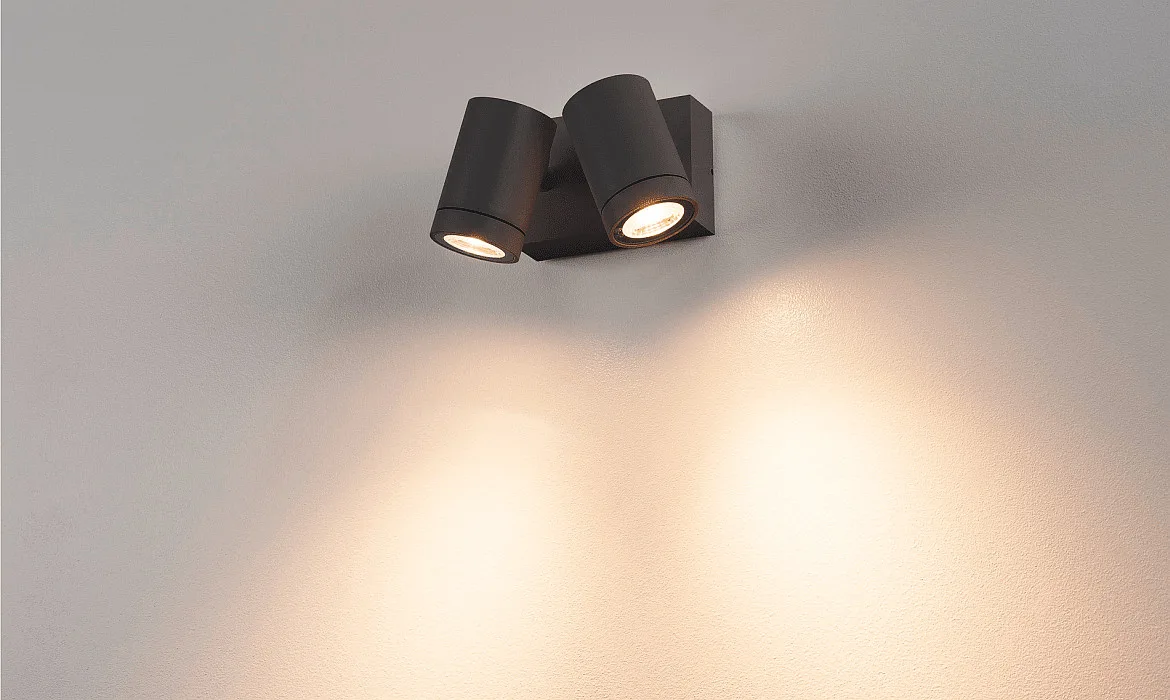 SLV LED Outdoor Spot HELIA LED 2 Spot, 2x8W LED, 38°, 3000K, IP55, anthracite SLV LED Outdoor Spot HELIA LED 2 Spot, 2x8W LED, 38°, 3000K, IP55, anthracite