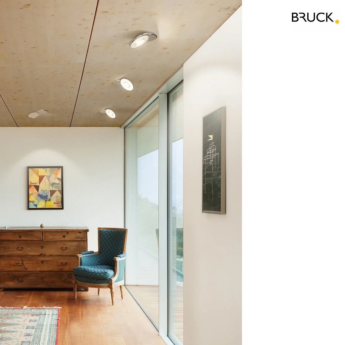 BRUCK Luminaria de techo EUCLID 3D 80° AC C IP20, negro, barnizado regulable BRUCK Luminaria de techo EUCLID 3D 80° AC C IP20, negro, barnizado regulable
