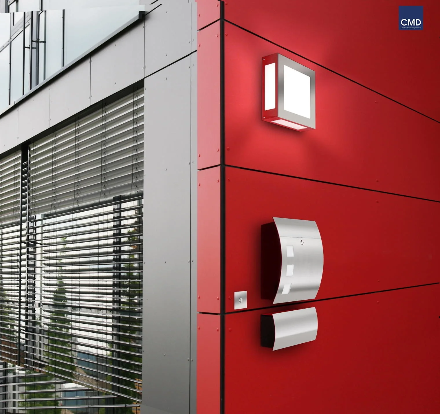 CMD Creative Metalldesign Buzón WINDOW-VERSION con cerradura, arqueado, acero inoxidable CMD Creative Metalldesign Buzón WINDOW-VERSION con cerradura, arqueado, acero inoxidable