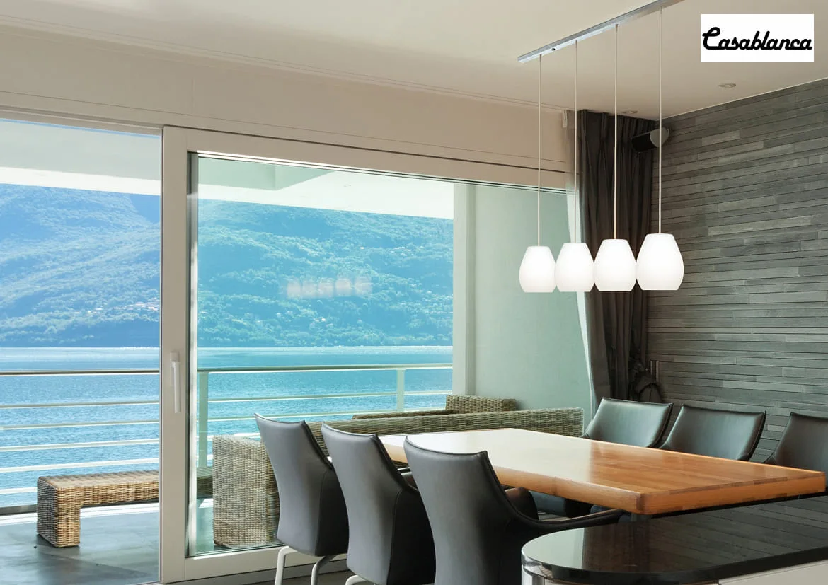Casablanca Pendant luminaire BAGAN, 4x E27, IP20, opal white matt Casablanca Pendant luminaire BAGAN, 4x E27, IP20, opal white matt