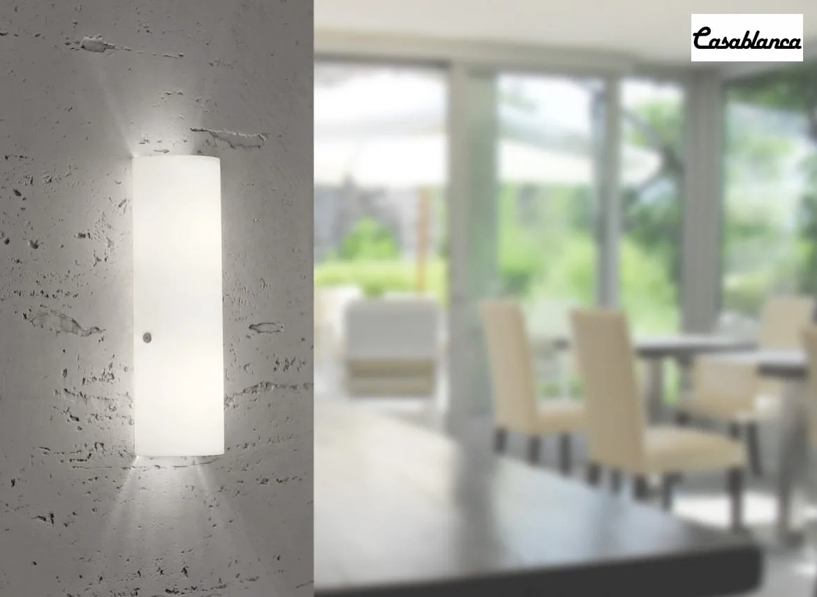 Casablanca Wall luminaire TUBO, 2x E14, IP20, opal white matt, nickel matt Casablanca Wall luminaire TUBO, 2x E14, IP20, opal white matt, nickel matt