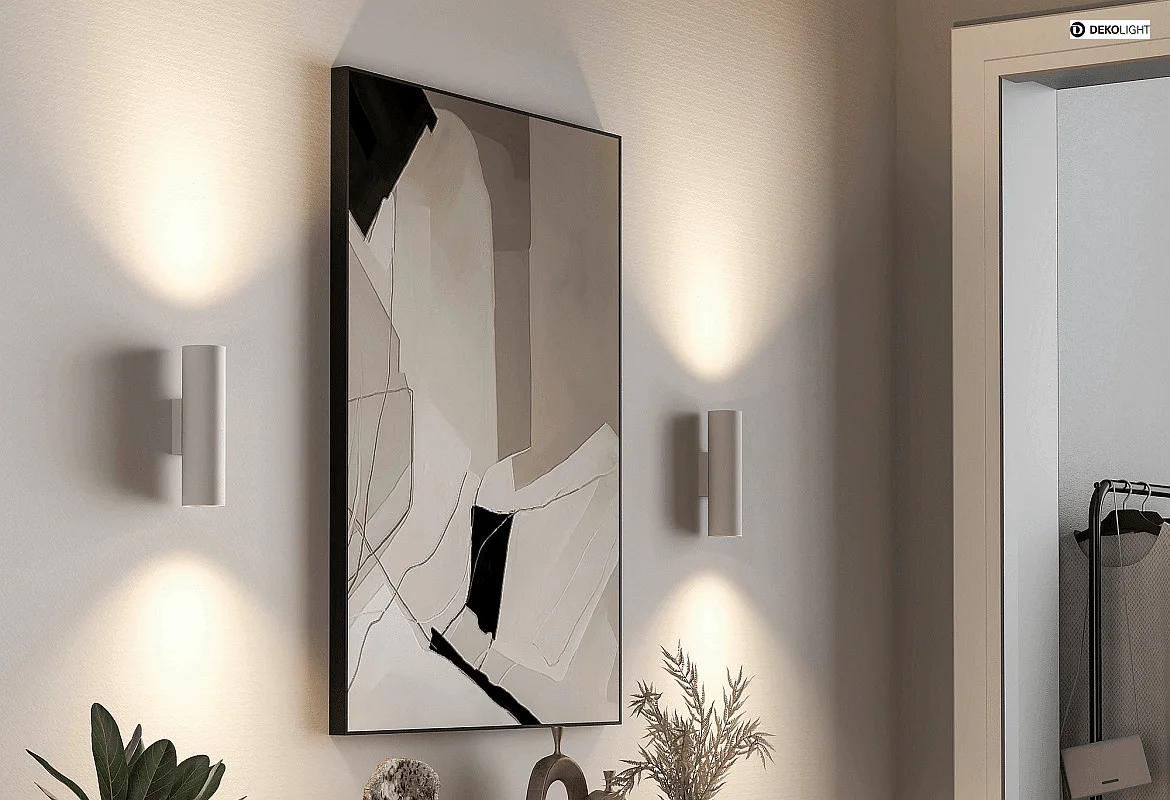 Deko-Light Luminaria de pared CAN UP & DOWN Arriba-Abajo, de 2 llamas, rígido GU10 IP20, blanco Deko-Light Luminaria de pared CAN UP & DOWN Arriba-Abajo, de 2 llamas, rígido GU10 IP20, blanco