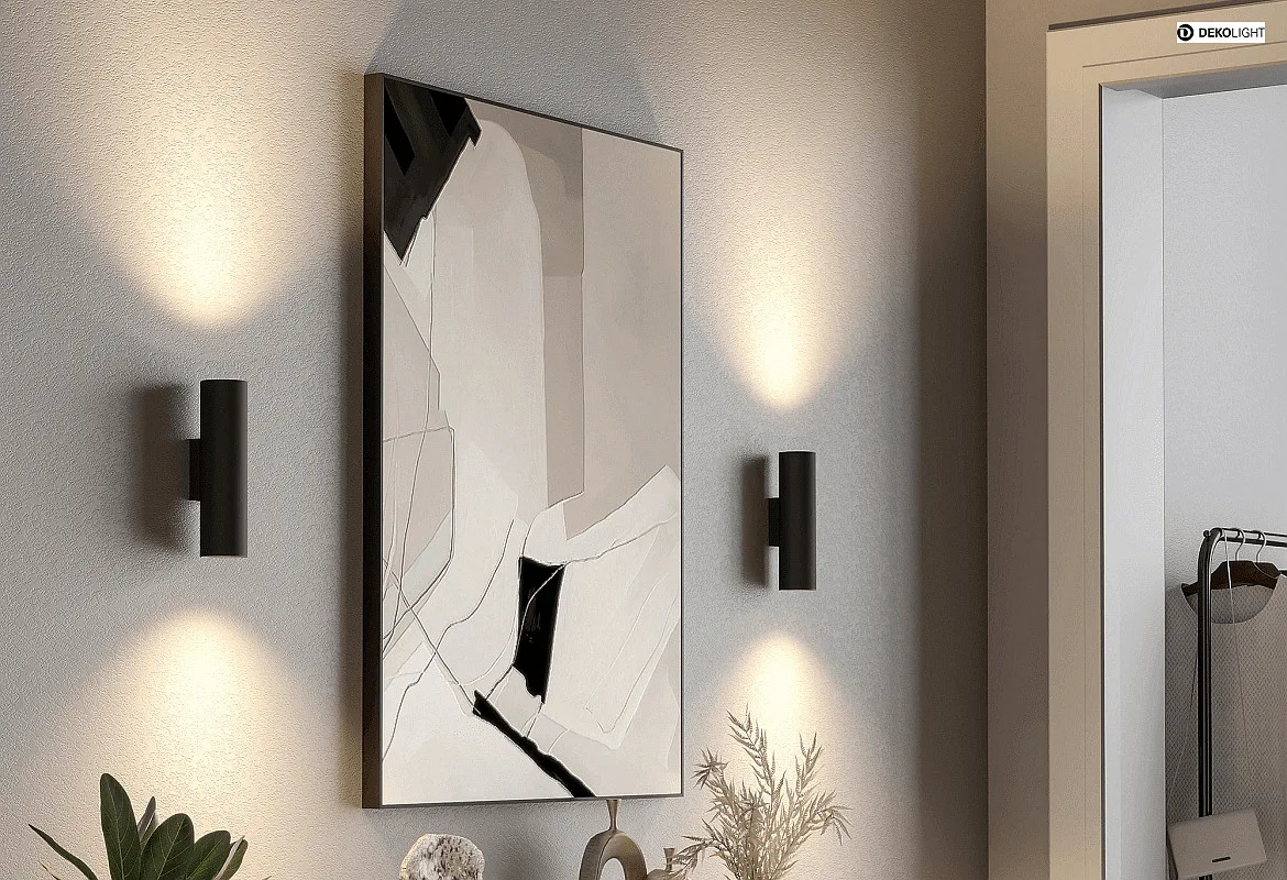 Deko-Light Luminaria de pared CAN UP & DOWN Arriba-Abajo, de 2 llamas, rígido GU10 IP20, negro Deko-Light Luminaria de pared CAN UP & DOWN Arriba-Abajo, de 2 llamas, rígido GU10 IP20, negro