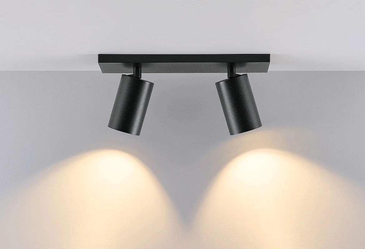 Deko-Light Luminaria de techo CAN TILT SQUARE BASE 30.5CM MIX'N MATCH 1/3 de 2 llamas, angular, sin pantalla, giro cardánico GU10 IP20 Deko-Light Luminaria de techo CAN TILT SQUARE BASE 30.5CM MIX'N MATCH 1/3 de 2 llamas, angular, sin pantalla, giro cardánico GU10 IP20