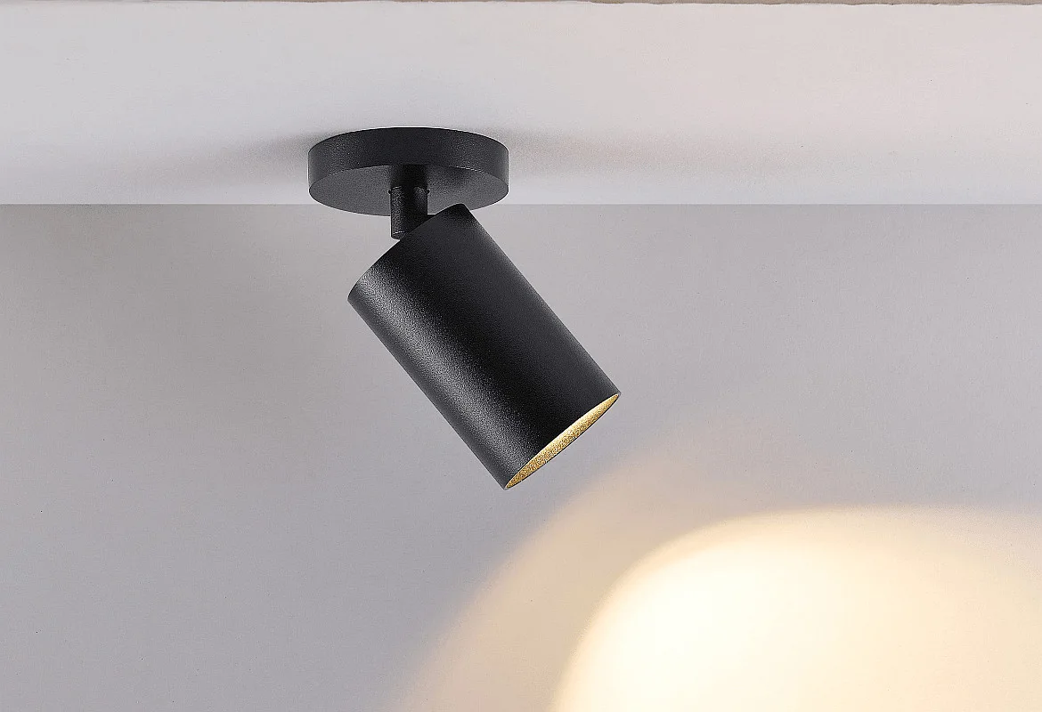 Deko-Light Luminaria de techo CAN TILT ROUND BASE Ø 8CM MIX‘N MATCH de 1 llama, redondo, sin pantalla, giro cardánico GU10 IP20, negro Deko-Light Luminaria de techo CAN TILT ROUND BASE Ø 8CM MIX‘N MATCH de 1 llama, redondo, sin pantalla, giro cardánico GU10 IP20, negro