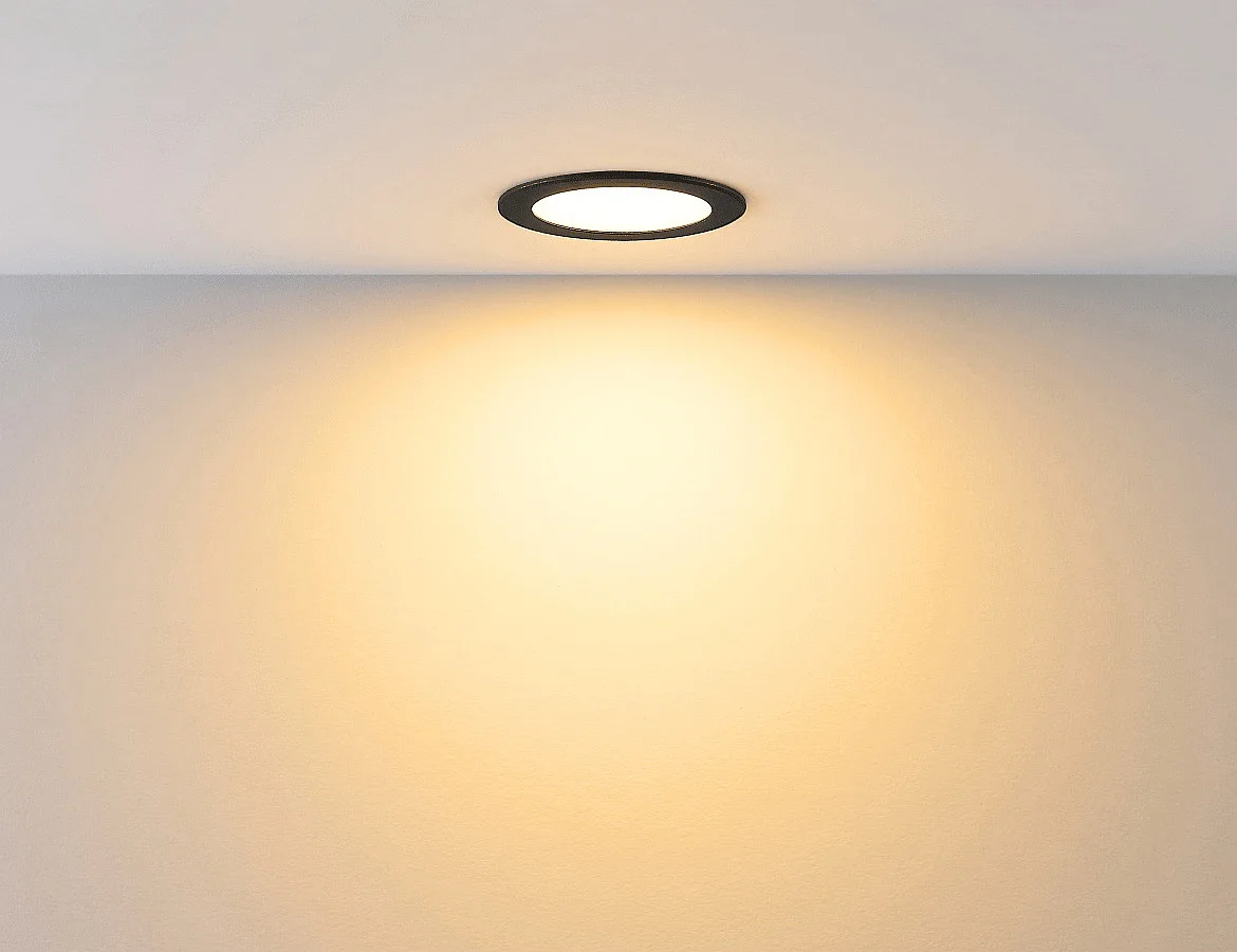 Deko-Light downlight ACRUX PRO 68 rigid, CCT Switch, UGR < 19 IP20/ IP54, glossy, black dimmable Deko-Light downlight ACRUX PRO 68 rigid, CCT Switch, UGR < 19 IP20/ IP54, glossy, black dimmable
