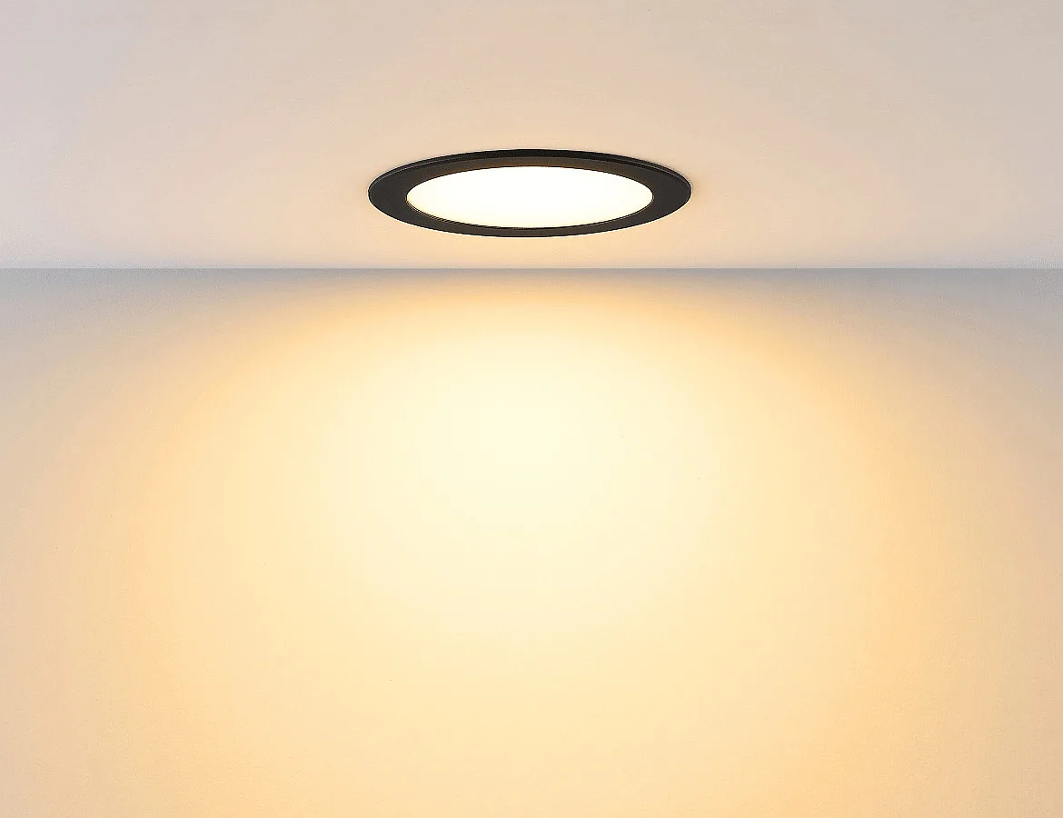 Deko-Light Luz downlight ACRUX PRO 120 rígido, CCT Switch, UGR < 19, multipower IP20/ IP54, brillante, negro regulable Deko-Light Luz downlight ACRUX PRO 120 rígido, CCT Switch, UGR < 19, multipower IP20/ IP54, brillante, negro regulable