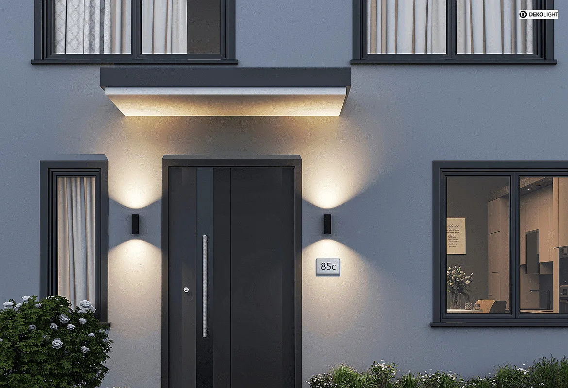 Deko-Light outdoor wall luminaire CAN OUTDOOR UP & DOWN up / down, 2 flames, cylindrical, rigid GU10 IP65, black Deko-Light outdoor wall luminaire CAN OUTDOOR UP & DOWN up / down, 2 flames, cylindrical, rigid GU10 IP65, black
