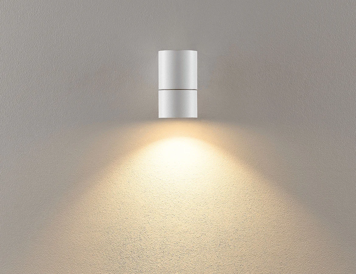 Deko-Light facade spotlight ACHERNAR DOWN 1 flame, cylindrical, with lamp socket GU10 IP65, white Deko-Light facade spotlight ACHERNAR DOWN 1 flame, cylindrical, with lamp socket GU10 IP65, white
