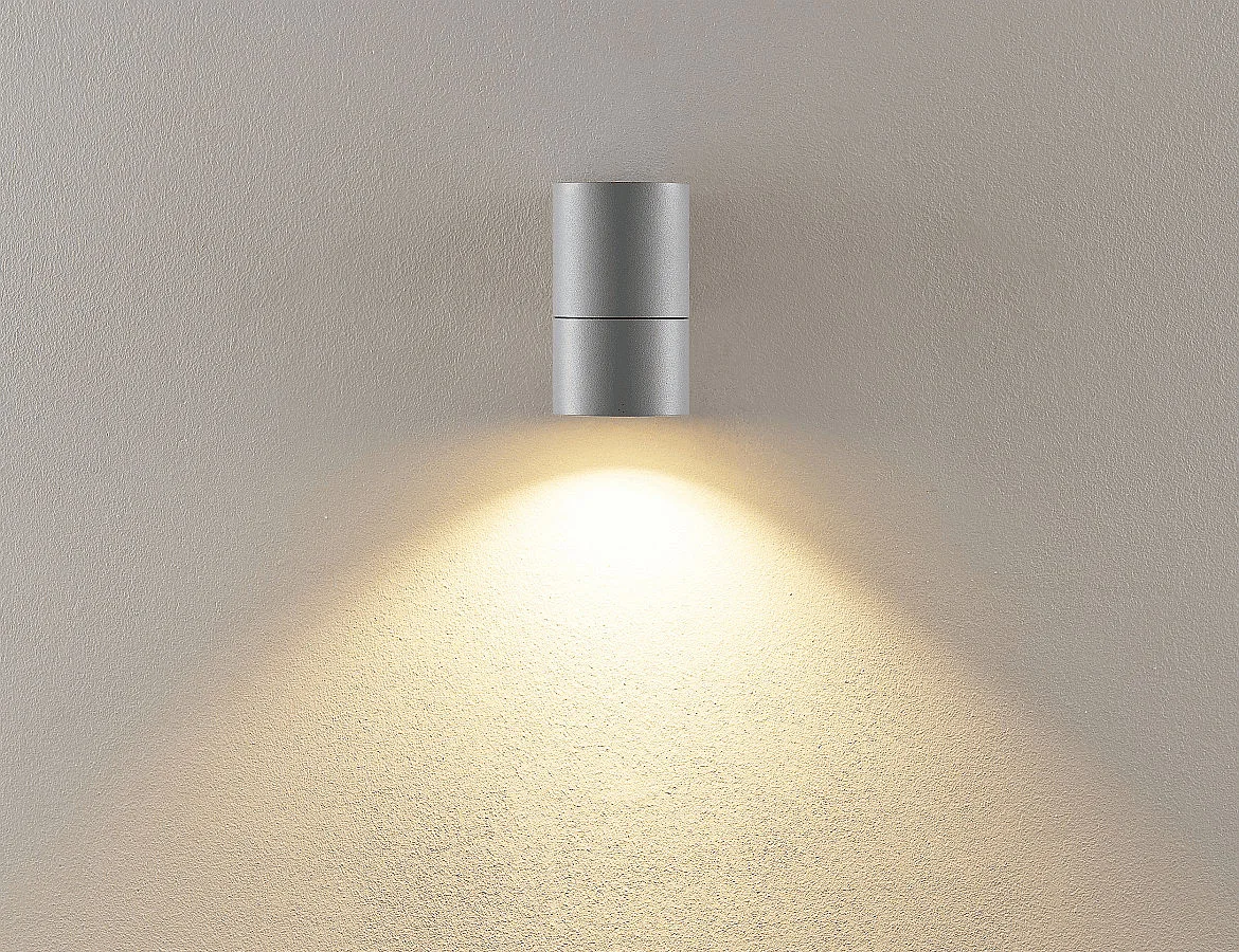 Deko-Light Foco para fachadas ACHERNAR DOWN de 1 llama, cilíndrico, con portalámpara GU10 IP65, gris claro Deko-Light Foco para fachadas ACHERNAR DOWN de 1 llama, cilíndrico, con portalámpara GU10 IP65, gris claro