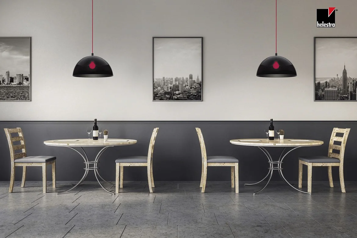 Helestra pendant luminaire DORO E27 IP20, red, black, black matt Helestra pendant luminaire DORO E27 IP20, red, black, black matt