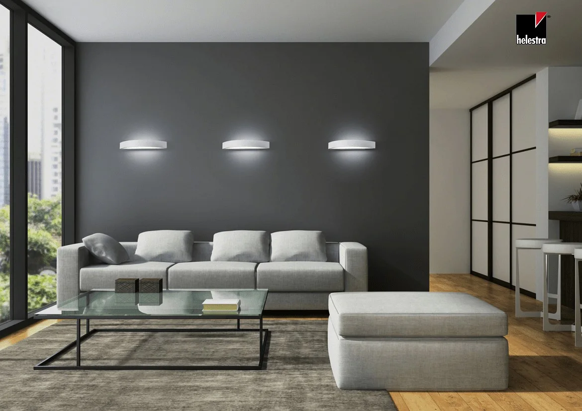 Helestra LED Wall luminaire YONA LED, 27,5cm, IP20, white matt Helestra LED Wall luminaire YONA LED, 27,5cm, IP20, white matt