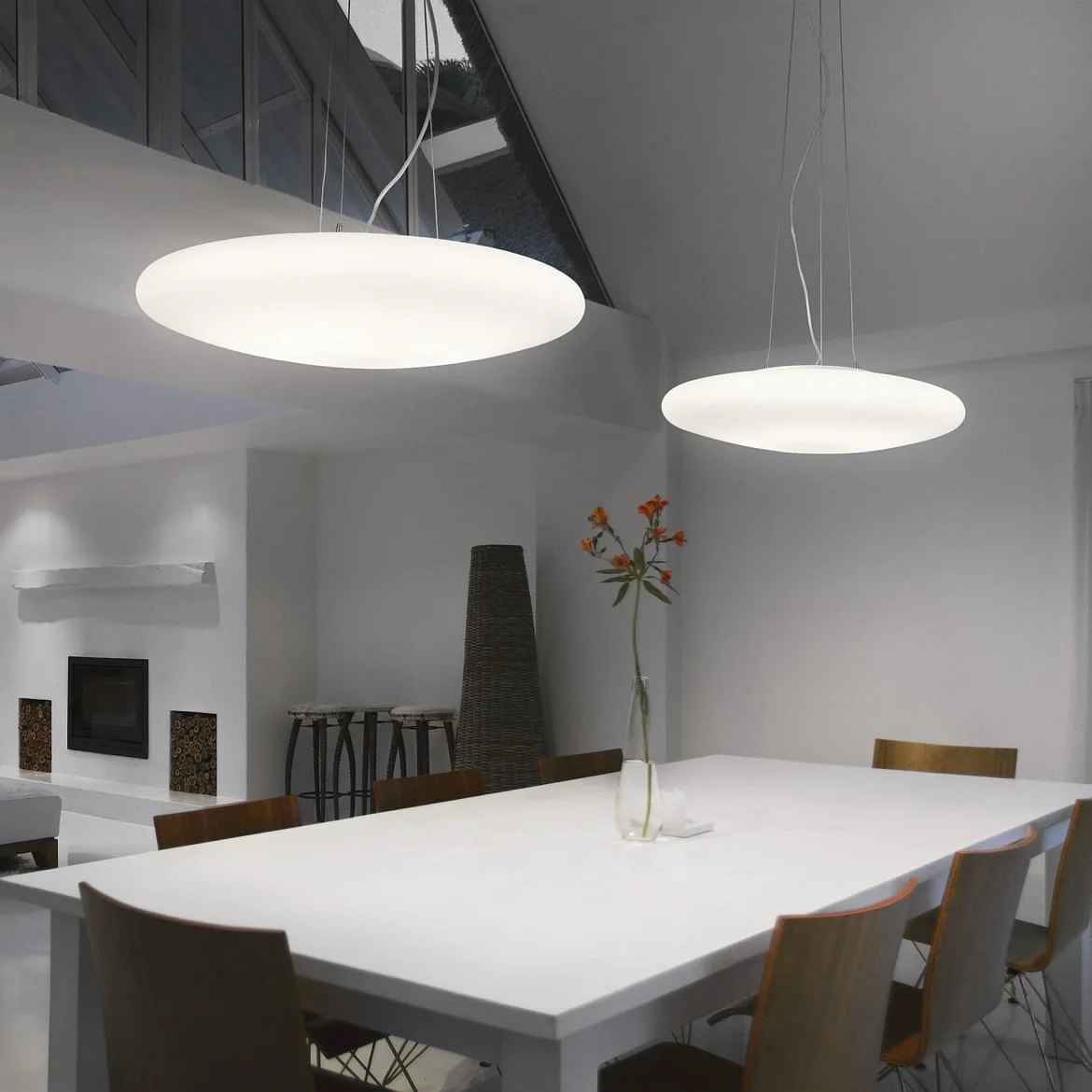Ideal Lux Luminaria colgante SMARTIES BIANCO SP3 D50 de 3 llamas E27 IP20, cromo Ideal Lux Luminaria colgante SMARTIES BIANCO SP3 D50 de 3 llamas E27 IP20, cromo