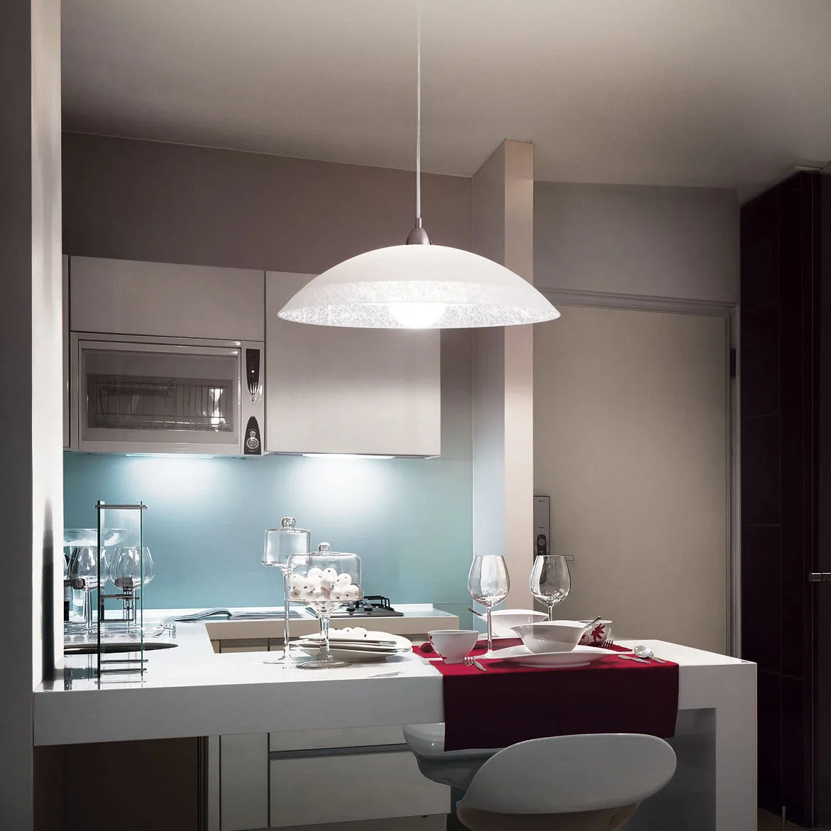 Ideal Lux Luminaria colgante LANA SP1 D50 E27 IP20, blanco Ideal Lux Luminaria colgante LANA SP1 D50 E27 IP20, blanco