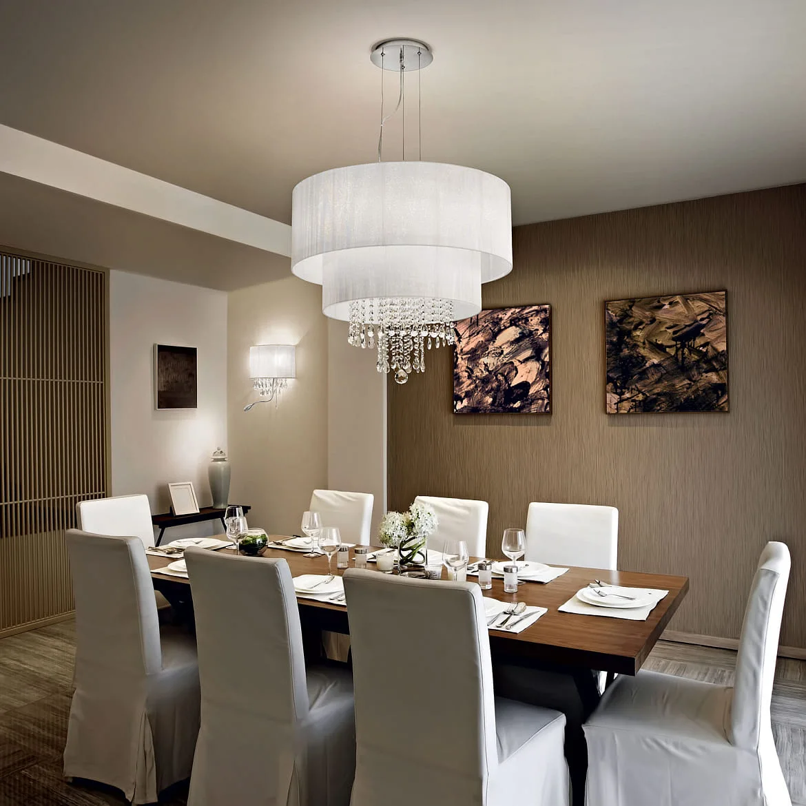 Ideal Lux Pendant luminaire OPERA SP6, 6 flames, E27, white Ideal Lux Pendant luminaire OPERA SP6, 6 flames, E27, white