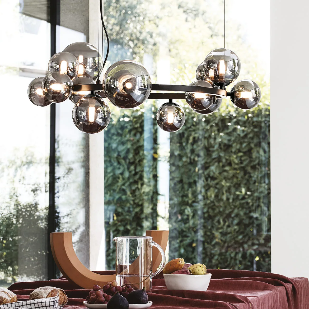 Ideal Lux pendant luminaire PERLAGE 14 flames G9 IP20, black Ideal Lux pendant luminaire PERLAGE 14 flames G9 IP20, black