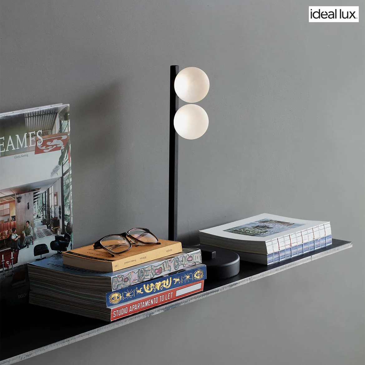 Ideal Lux Luminaria de mesa PING PONG IP20, negro Ideal Lux Luminaria de mesa PING PONG IP20, negro