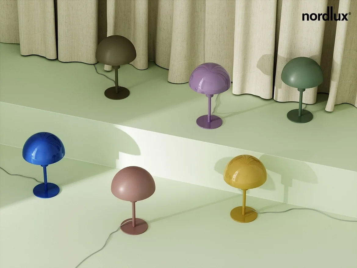 Nordlux table lamp ELLEN MINI half round, with switch, with lamp socket E14 IP20, mat, pink Nordlux table lamp ELLEN MINI half round, with switch, with lamp socket E14 IP20, mat, pink