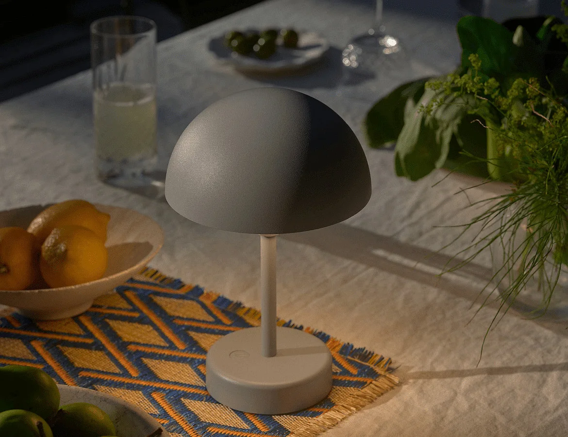 Nordlux battery table lamp ELLEN TO-GO without charger, with IP charging station IP44, grey, mat dimmable Nordlux battery table lamp ELLEN TO-GO without charger, with IP charging station IP44, grey, mat dimmable