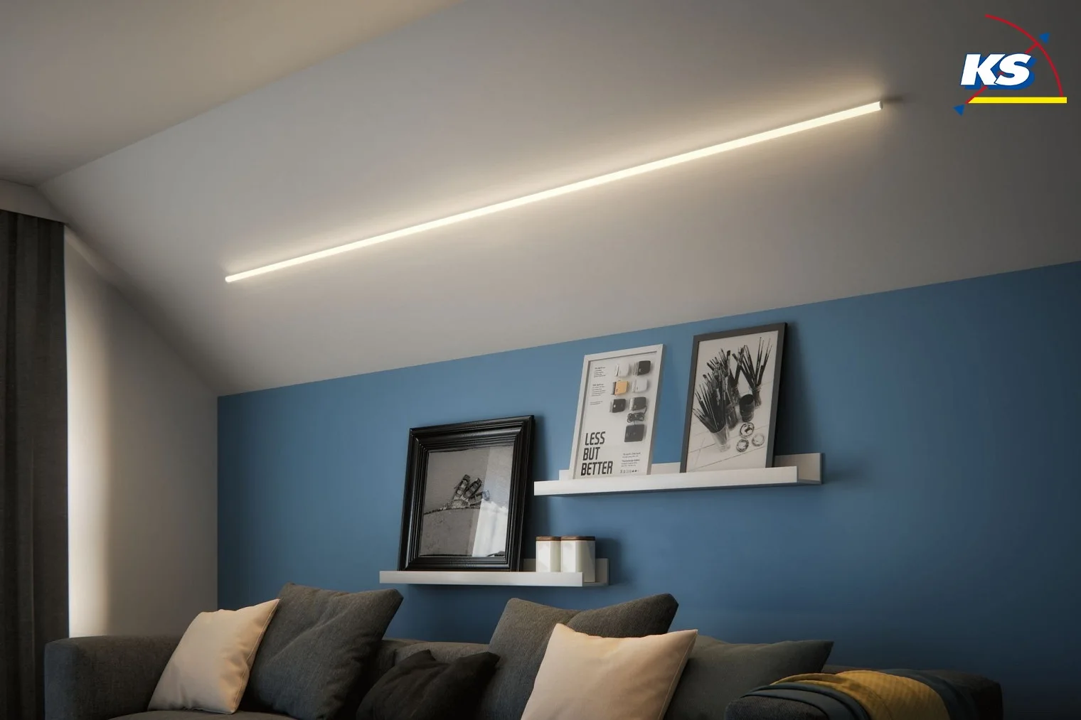 Paulmann Perfil YOURLED STRIPE con tapa, aluminio eloxado, gris, satín Paulmann Perfil YOURLED STRIPE con tapa, aluminio eloxado, gris, satín