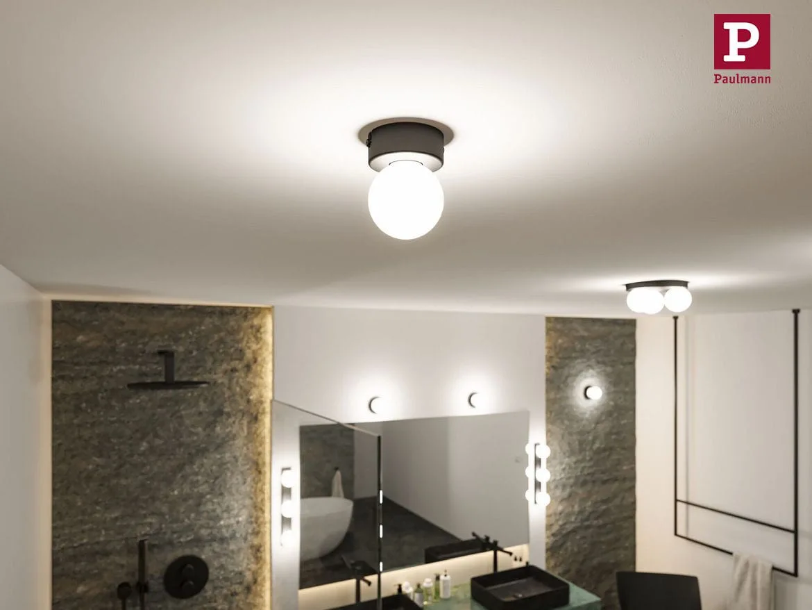 Paulmann Luminaria de pared y techo GOVE G9 IP44, cromo, mate Paulmann Luminaria de pared y techo GOVE G9 IP44, cromo, mate