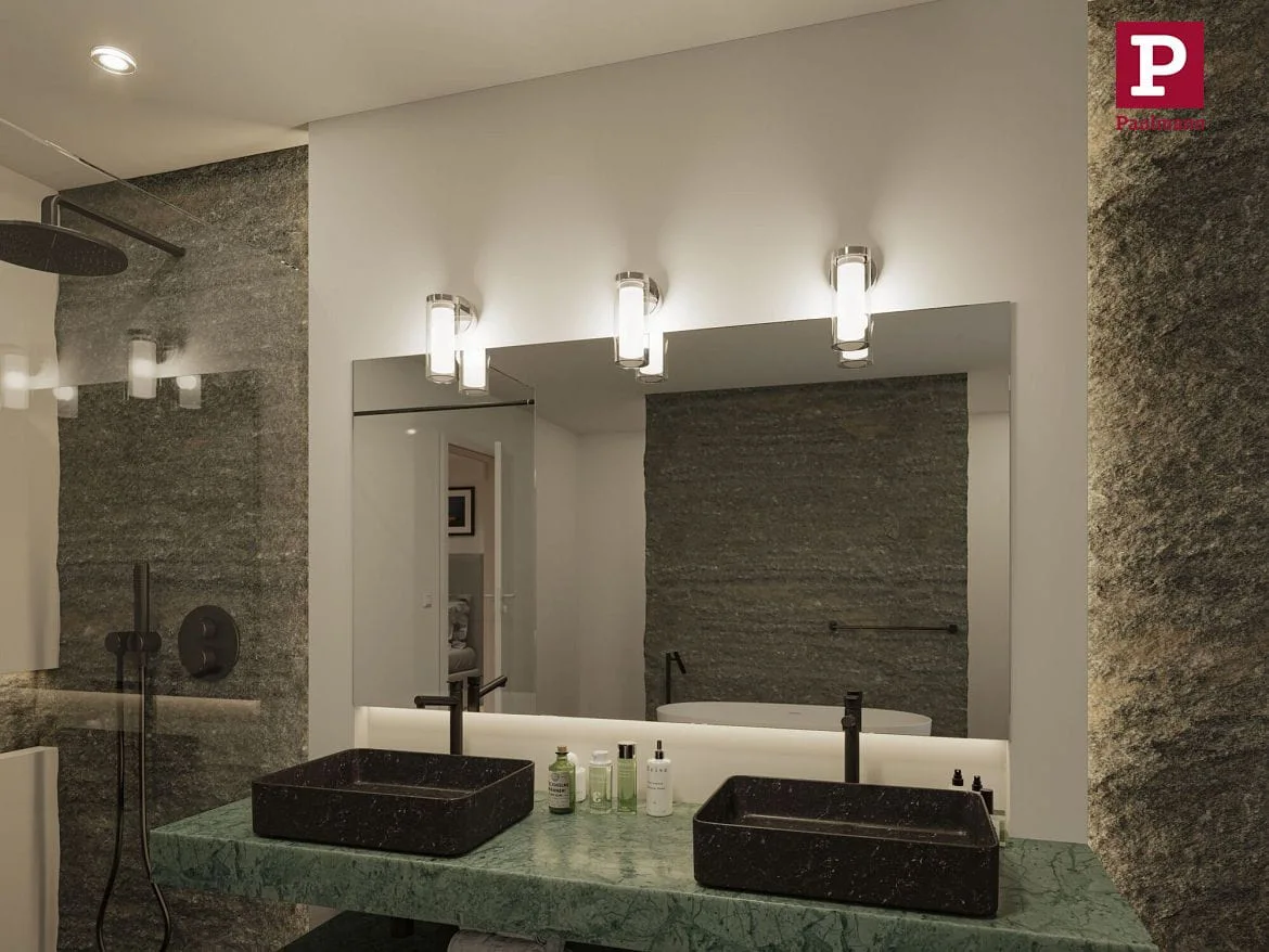 Paulmann Luminaria de pared y techo LUENA E14 IP44, cromo, mate Paulmann Luminaria de pared y techo LUENA E14 IP44, cromo, mate