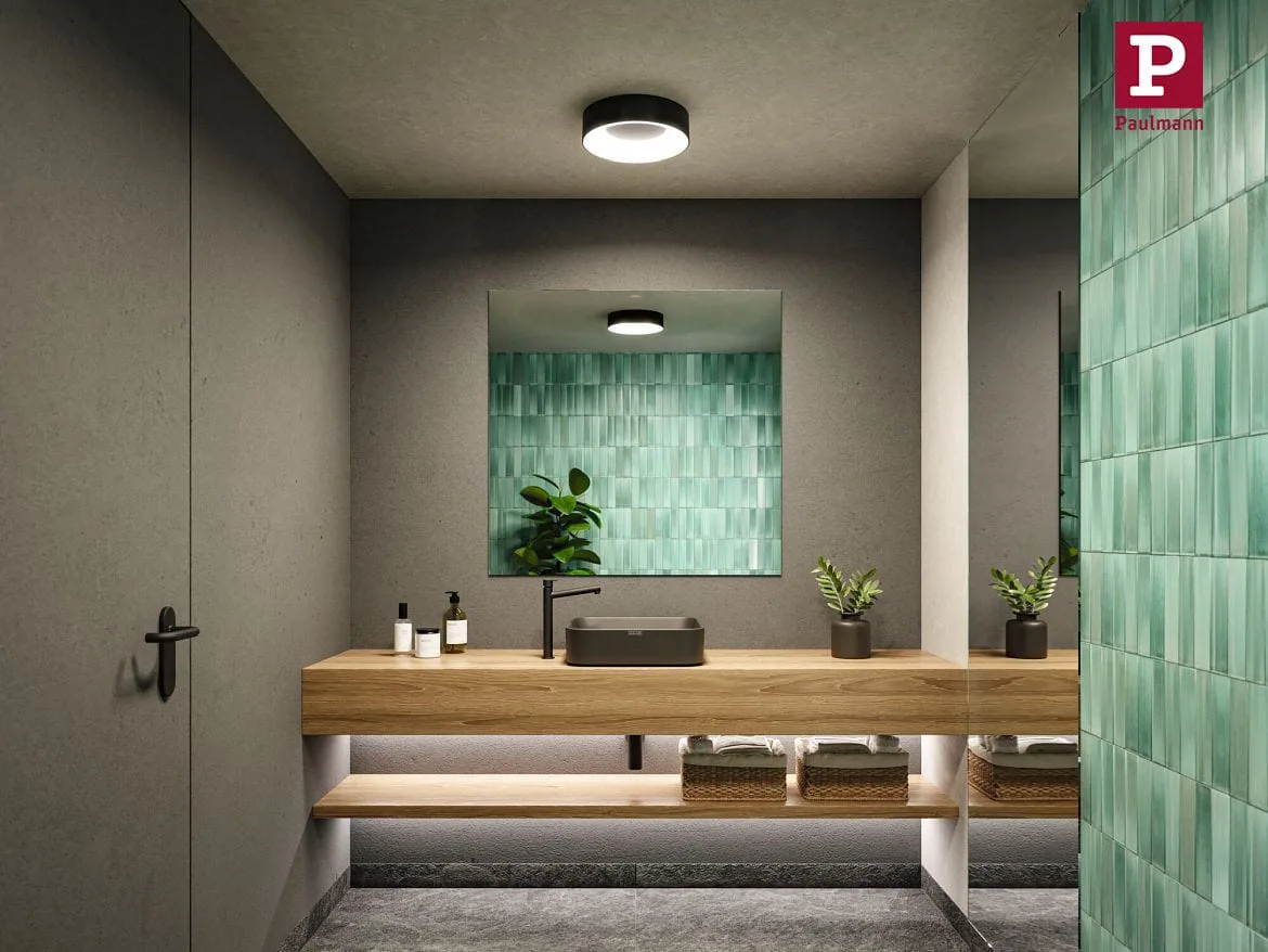 Paulmann bath luminaire CASCA CCT Switch, switchable IP44, black matt Paulmann bath luminaire CASCA CCT Switch, switchable IP44, black matt