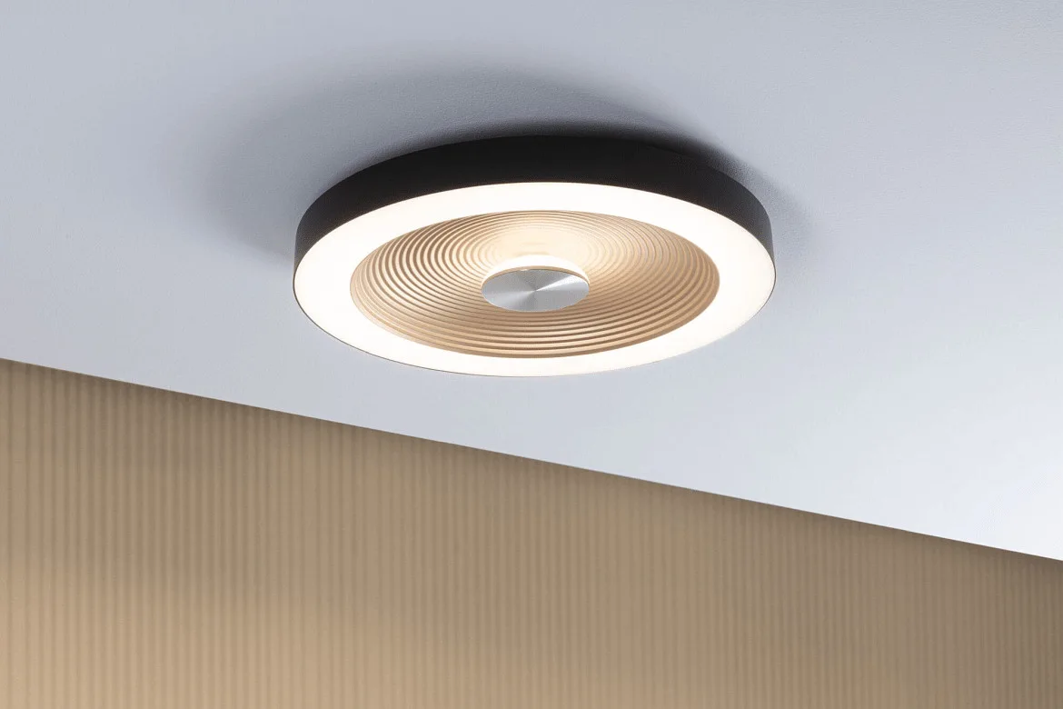 Paulmann wall and ceiling luminaire VOLEA Ø 40CM direct / indirect IP44, gold, black, silver dimmable Paulmann wall and ceiling luminaire VOLEA Ø 40CM direct / indirect IP44, gold, black, silver dimmable