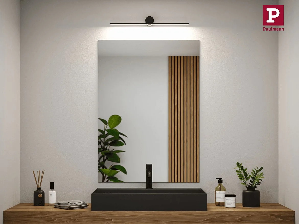 Paulmann Luminaria de pared SAVA IP44, negro mate Paulmann Luminaria de pared SAVA IP44, negro mate