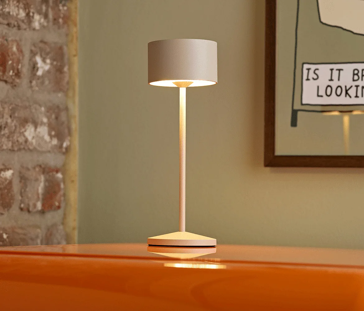 SIGOR battery table lamp VELUNA up / down, CCT Switch, set of 1, with touch dimmer IP44, dune beige dimmable SIGOR battery table lamp VELUNA up / down, CCT Switch, set of 1, with touch dimmer IP44, dune beige dimmable