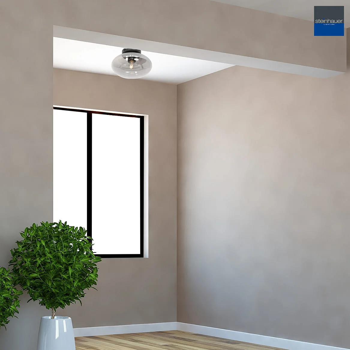 Steinhauer Luminaria de techo REFLEXION E27 IP20, negro regulable Steinhauer Luminaria de techo REFLEXION E27 IP20, negro regulable