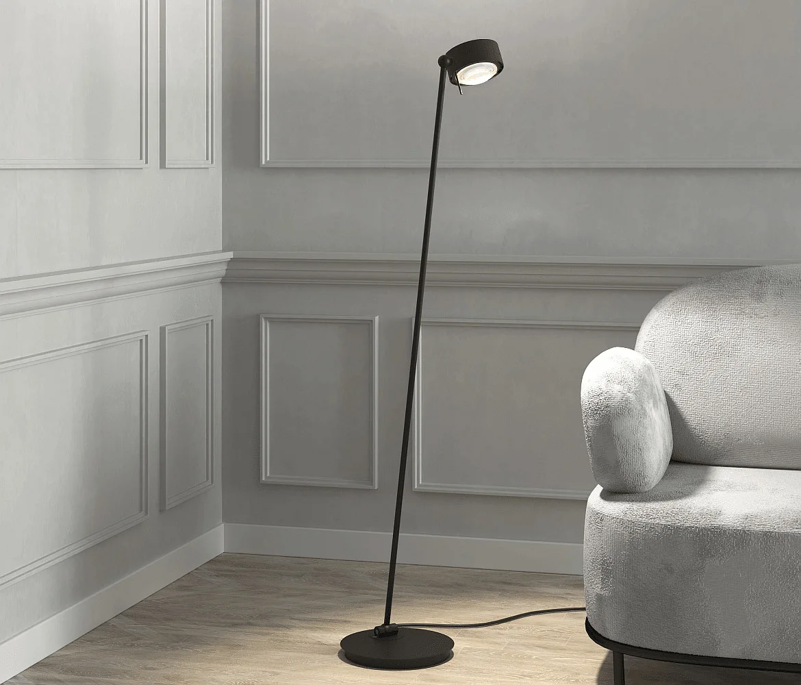 Top Light floor lamp PUK! PRO 120 swivelling, rotatable IP20, black matt dimmable Top Light floor lamp PUK! PRO 120 swivelling, rotatable IP20, black matt dimmable
