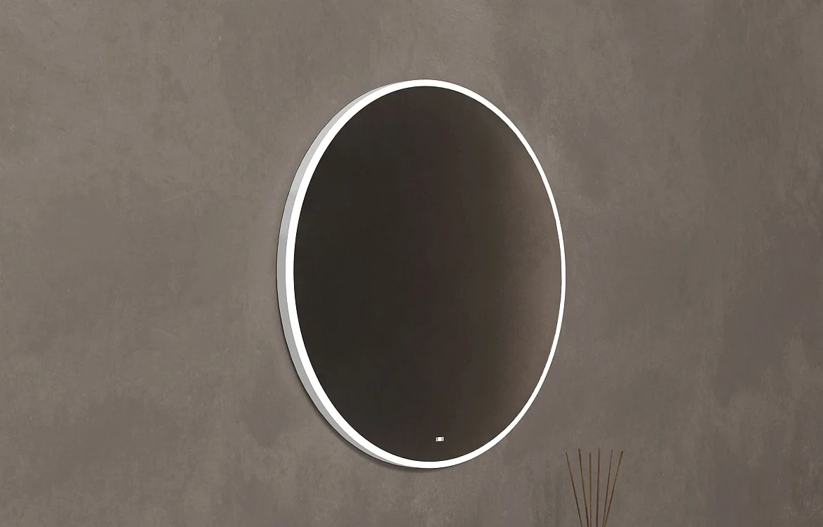 Top Light Espejo con iluminación FRAME CIRCLE IP20, plata regulable Top Light Espejo con iluminación FRAME CIRCLE IP20, plata regulable