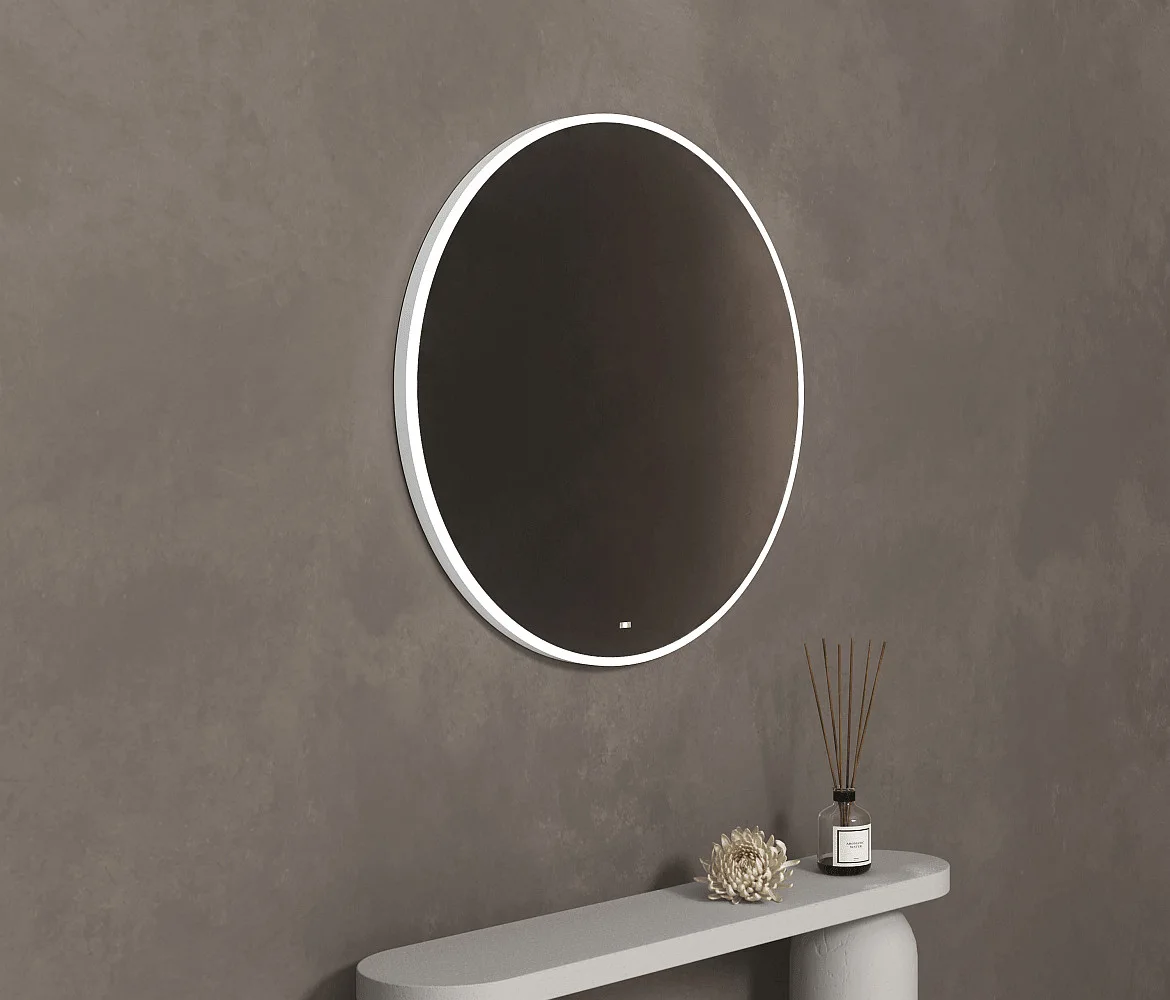Top Light Espejo con iluminación FRAME CIRCLE IP20, blanco mate regulable Top Light Espejo con iluminación FRAME CIRCLE IP20, blanco mate regulable