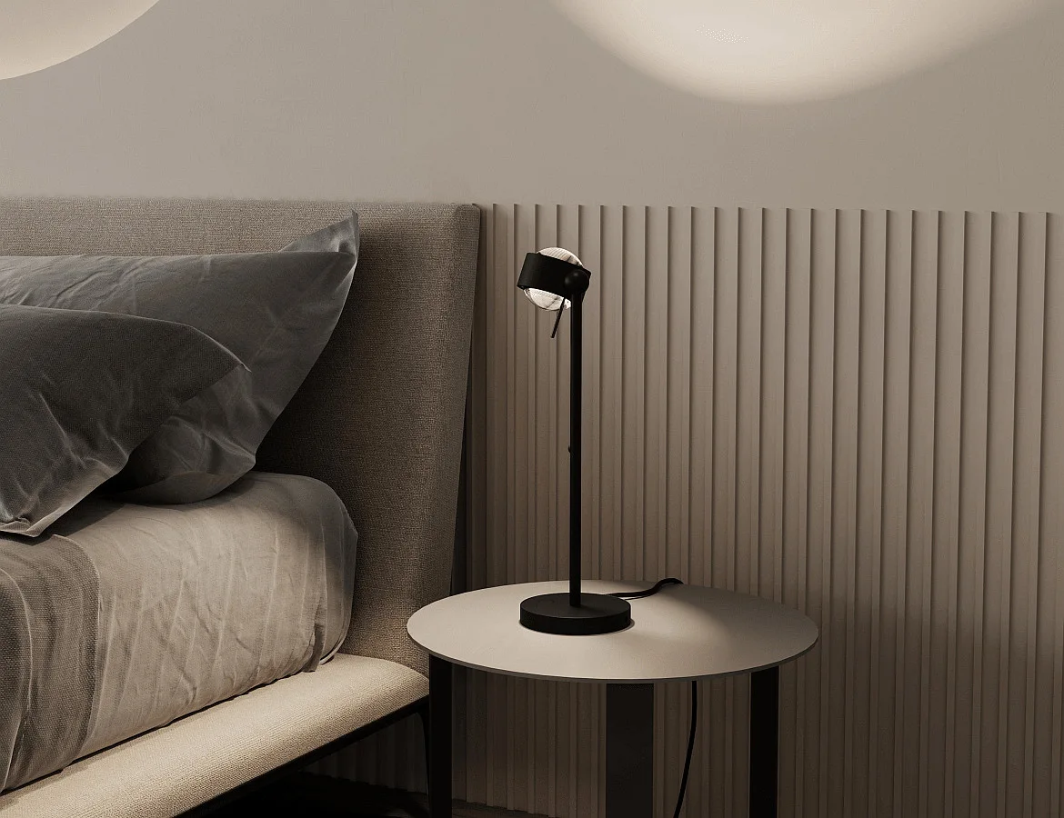 Top Light Luminaria de mesa PUK! PRO 80 SIDE TABLE / BLACK EDITION giratorio, con la óptica del lente, con regulador táctil IP20 Top Light Luminaria de mesa PUK! PRO 80 SIDE TABLE / BLACK EDITION giratorio, con la óptica del lente, con regulador táctil IP20