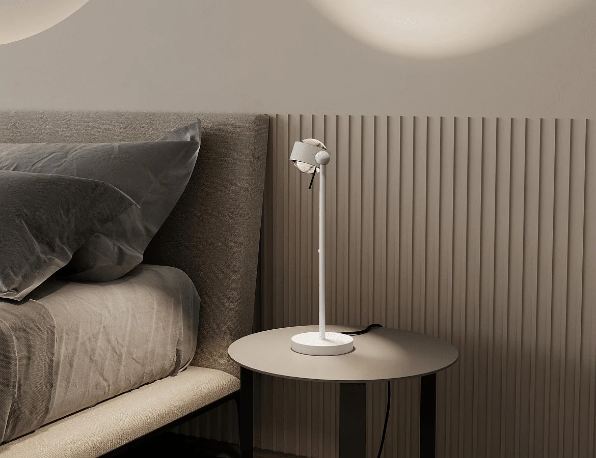 Top Light Luminaria de mesa PUK! PRO 80 SIDE giratorio, giratorio IP20, blanco mate regulable Top Light Luminaria de mesa PUK! PRO 80 SIDE giratorio, giratorio IP20, blanco mate regulable