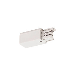 Alimentador trif�sico S-TRACK ON/OFF versi�n de montaje en superficie, tierra a la izquierda, conmutable, blanco