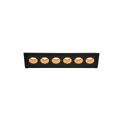Luminaria empotrable para techos MILANDOS 6 IP20, negro