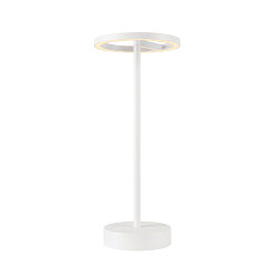 L�mpara de mesa a pilas VINOLINA ONE con regulador t�ctil, forma del anillo IP54, blanco regulable