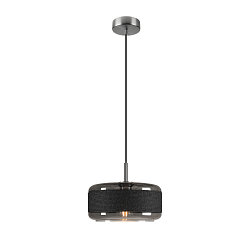 Luminaria colgante PANTILO ROPE 27 E27 IP20, plata regulable