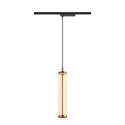 Luminaria colgante de 1 fase QUIMERA PHASE cil�ndrico IP20, color cobre regulable