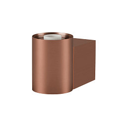 Luminaria de pared VARYT redondo, sin pantalla E14 IP44, color cobre regulable
