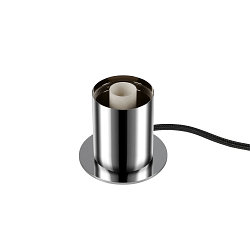 Luminaria de mesa VARYT redondo, sin pantalla E14, cromo regulable