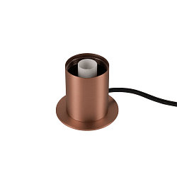 Luminaria de mesa VARYT redondo, sin pantalla E14, color cobre regulable
