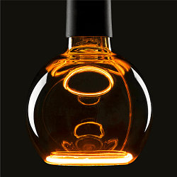 Filamento luminoso FLOATING GLOBE 125 - SMOKEY BLACK- PHASE G125 mate E27 6W 220lm 1900K 330� regulable