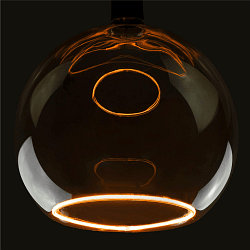 L�mpara LED FLOATING GLOBE 300 - SMOKEY BLACK- PHASE mate E27 8W 350lm 1900K 330� regulable