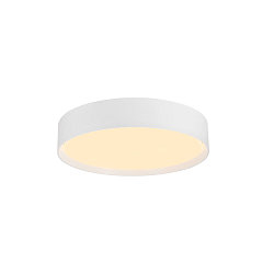 Luminaria de techo DECONA 30 CL redondo, con sensor, apto para puestos de trabajo VDU IP44, blanco, barnizado 