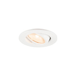 Luminaria empotrable para techos NEW TRIA� 45 redondo, apto para puestos de trabajo VDU IP20, blanco, barnizado 